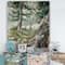 Designart - Pine Forest In The Early Morning - Lake House Print on Natural Pine Wood